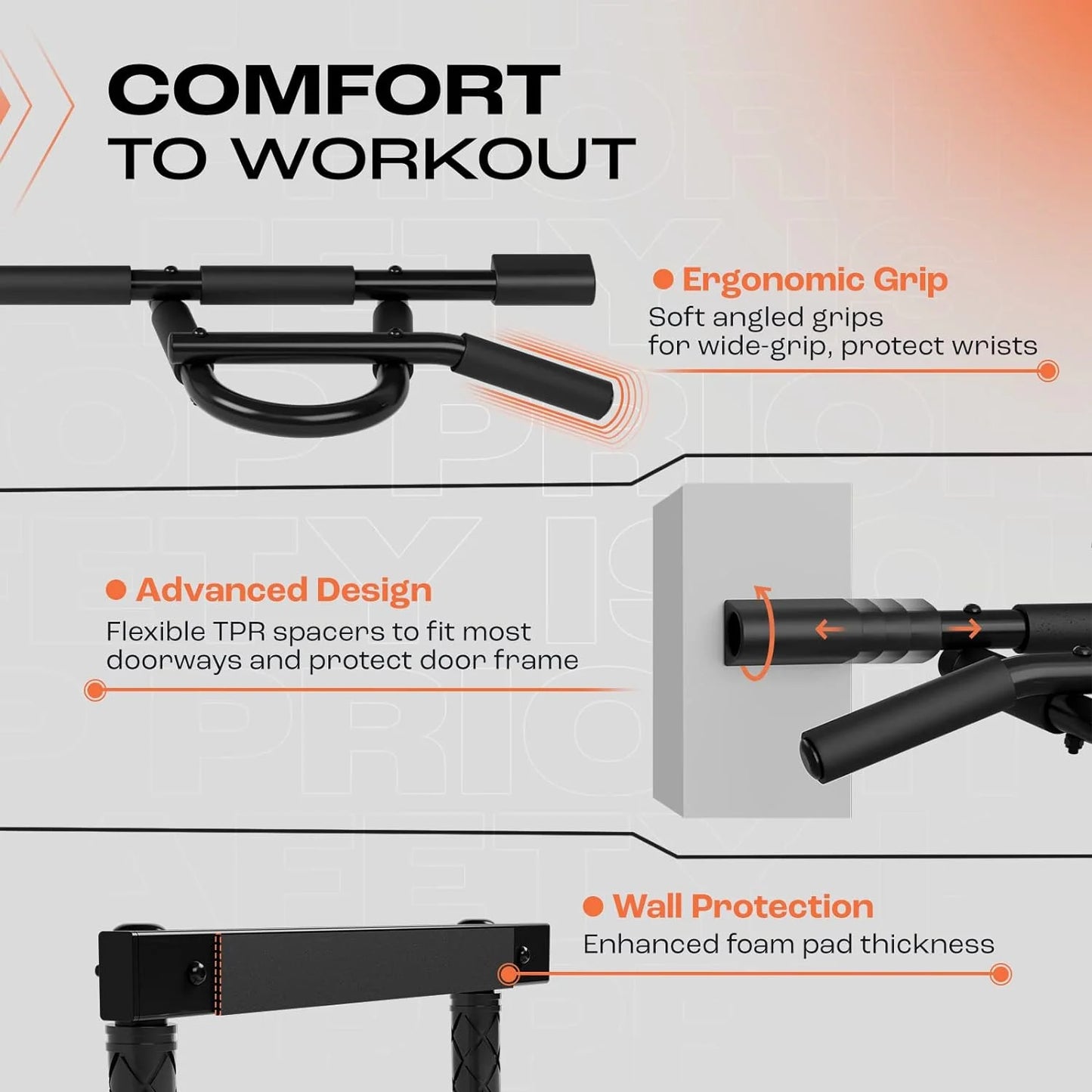 Heavy-Duty Doorway Pull-Up Bar with Solid Construction and Multi-Grip Options