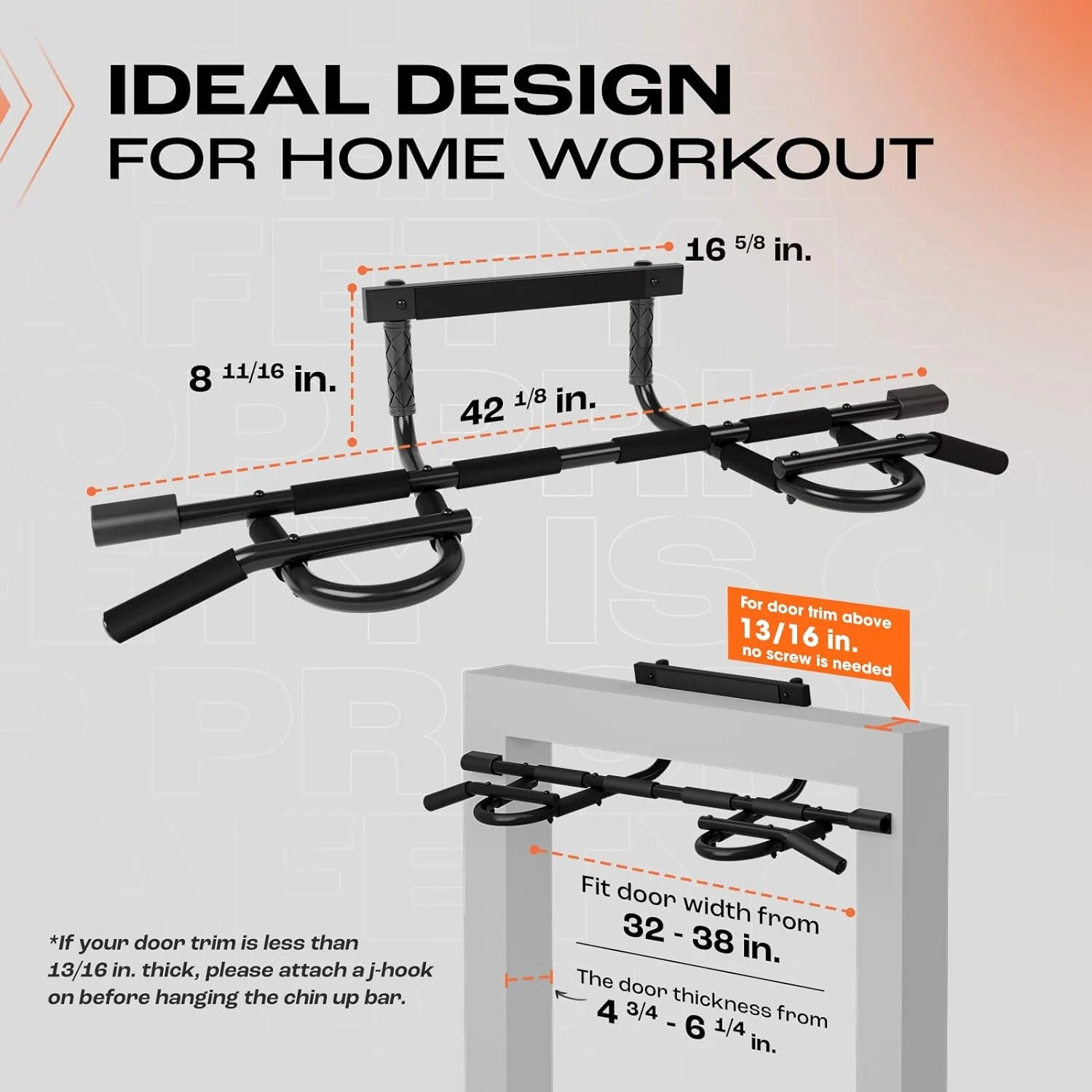 Heavy-Duty Doorway Pull-Up Bar with Solid Construction and Multi-Grip Options